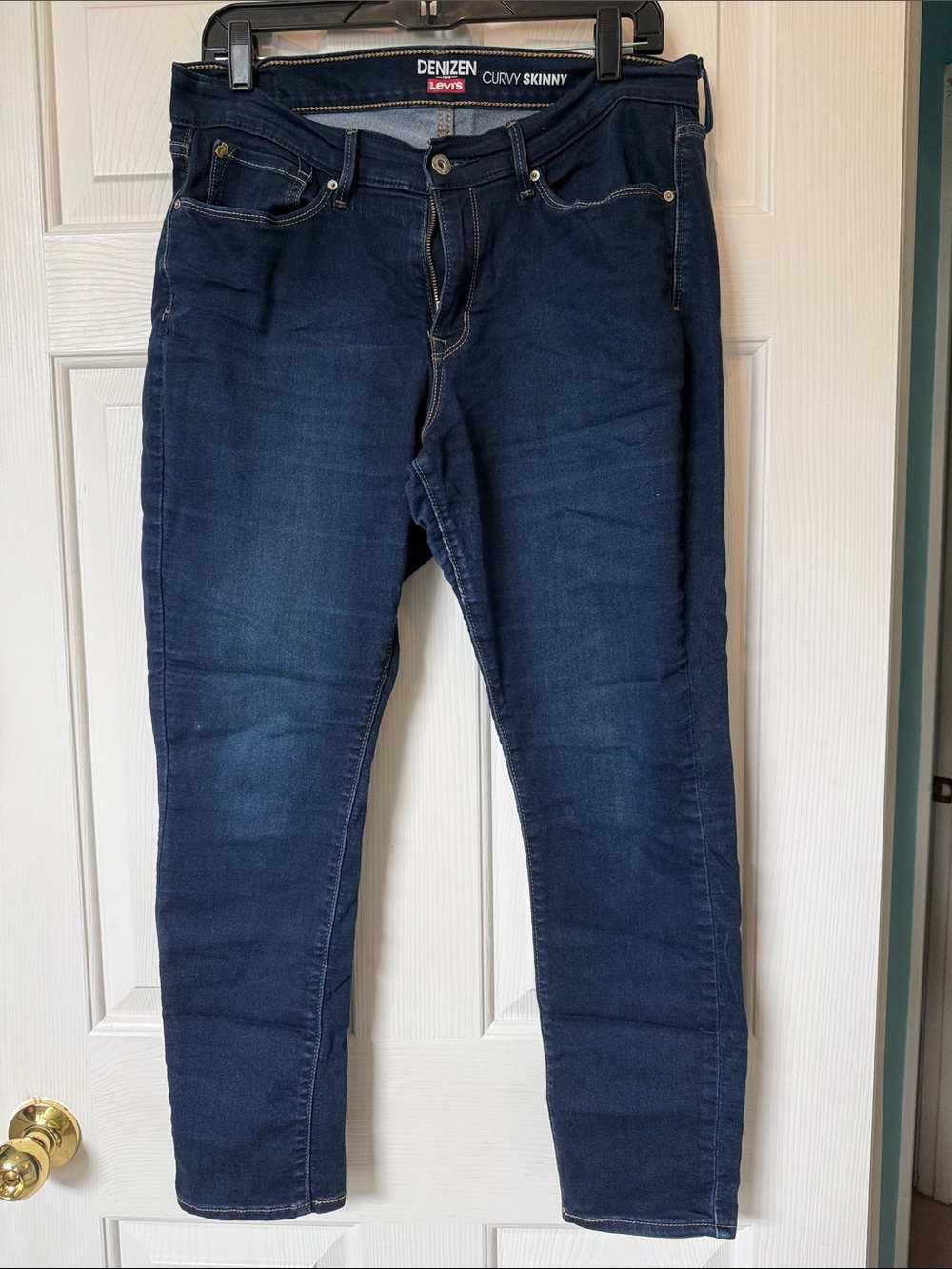 Levi's Denizen Dark Blue Curvy Skinny Jeans